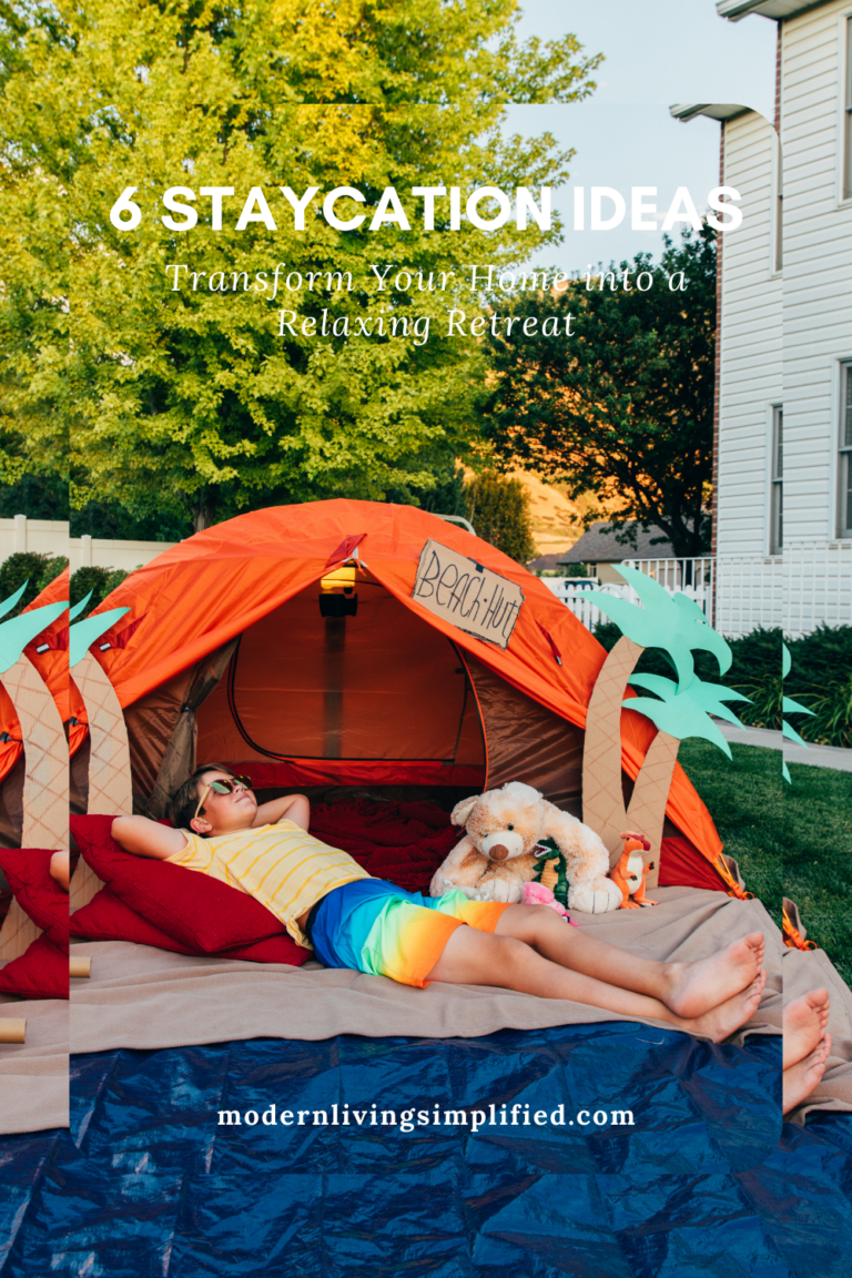 staycation ideas with a kid in a tent outside