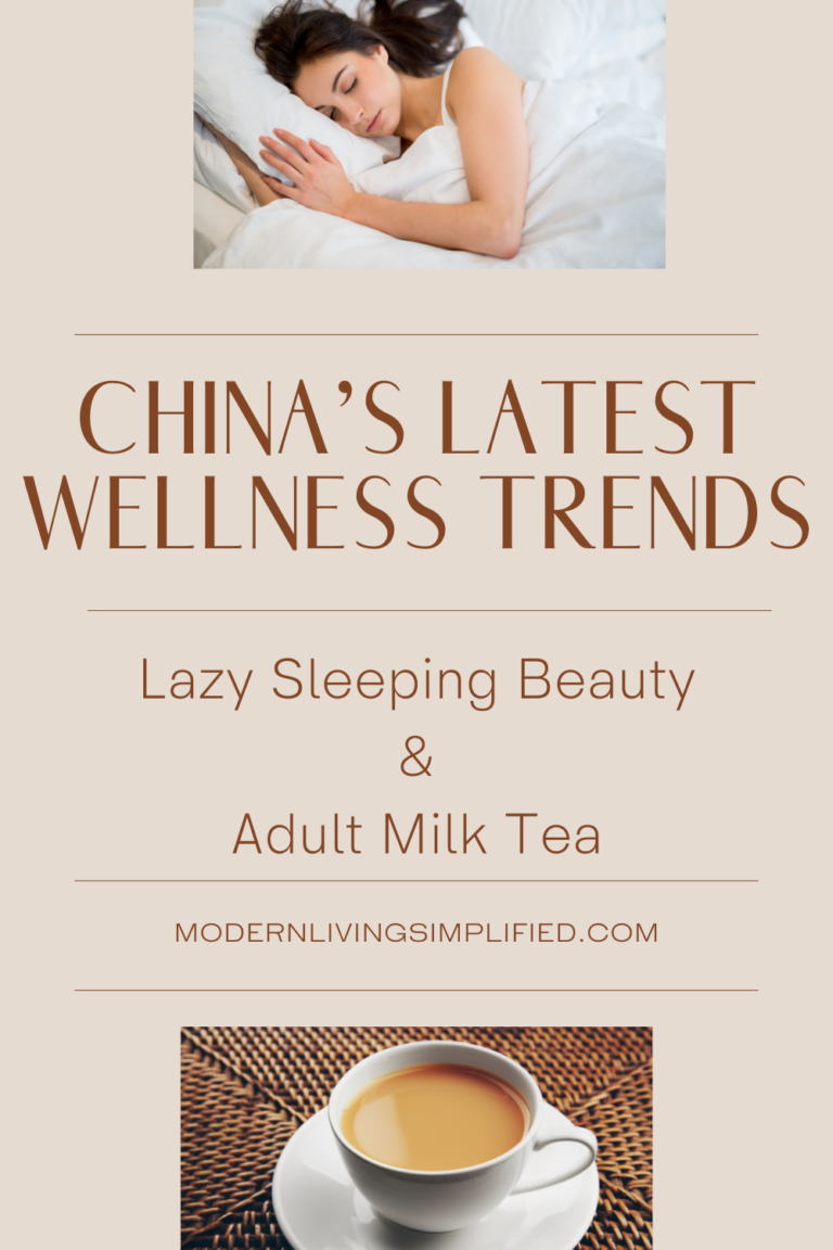 A woman sleeping and a cup of milk tea are tow of China's wellness trends people are embracing